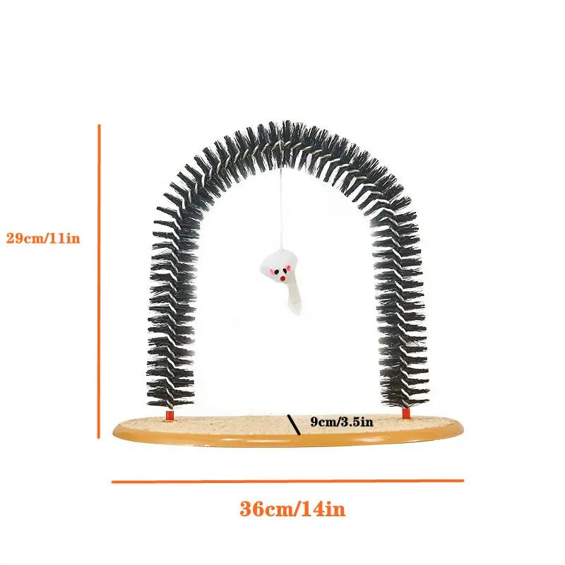 Cat Toy Pet Self Groome Rubbing Massage Brush Kitten Scratcher Massager Cat Scratching Board Pet Self Cleaning Remove Hair Comb