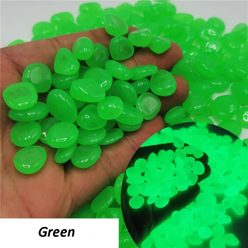 Luminous Stones Glow in The Dark Pebbles Glowing Stones Outdoor Walkways Home Garden Yard Decor Fish Tank Pebble Rocks