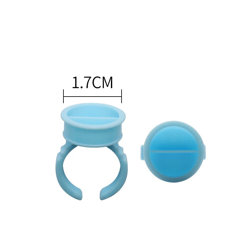 AILEISHI Wholesale 100Pcs/Bag Disposable Eyelash Extension Glue Ring Cup Tattoo Pigment Holder Container Lash Tools Supplier