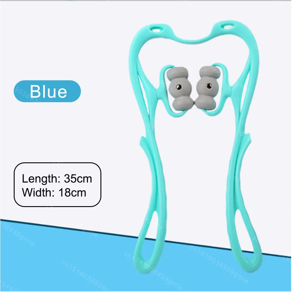 6 Roller Neck Shoulder Multifunction Neck Massager Therapy Shoulder Body Self Massage Tool Relieve Hand Pressure Deep Massager