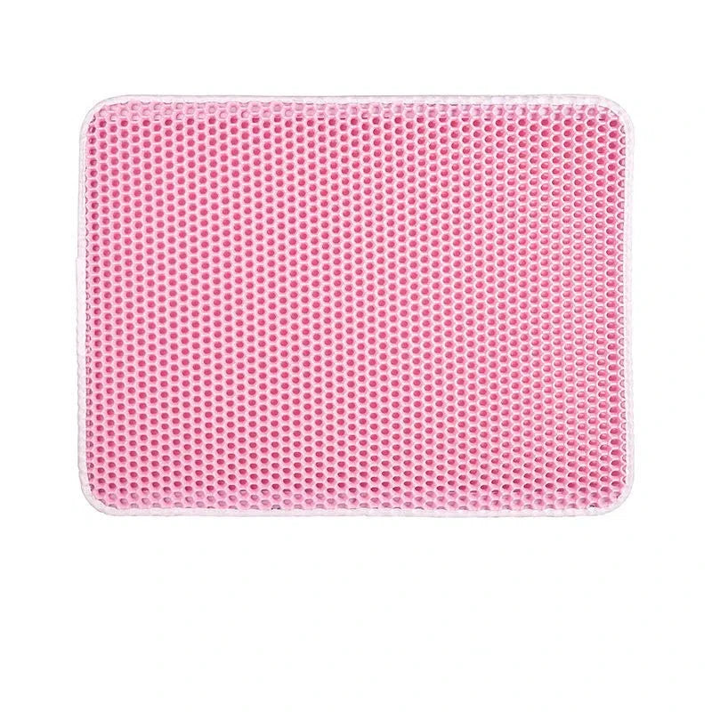 Cat Litter Mat Non Slip Big Pet Litter Box Filter Mat Double Layer Wear Resistant Waterproof Cat Litter Mat Pet Clean Supplies