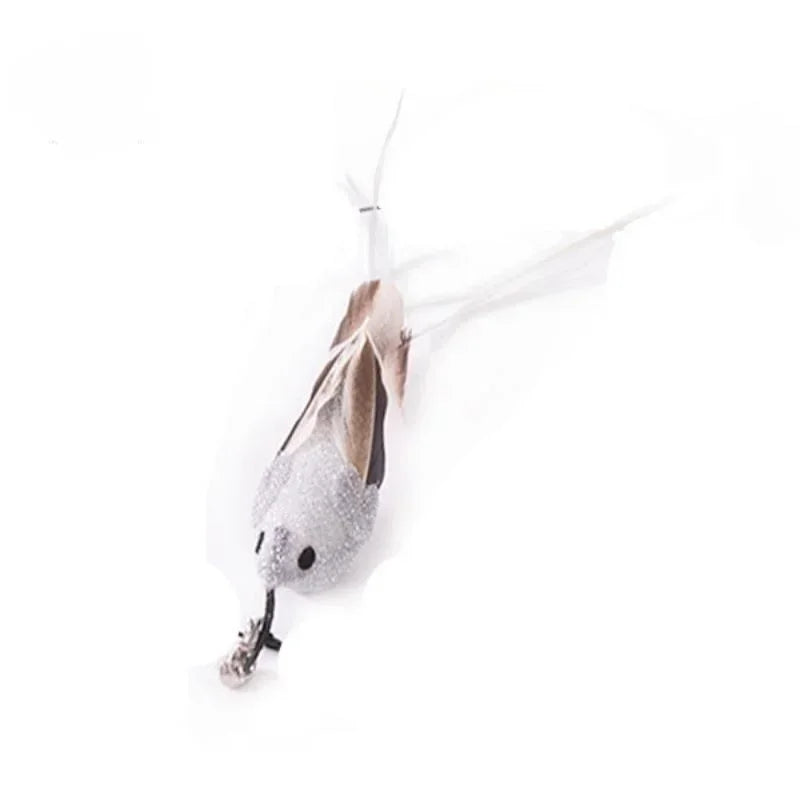Interactive Cat Toy Handfree Cat Stick Playing Kitten Playing Teaser Wand Toy Suction Cup Bird/Feather Cat Wand Pet Supplies