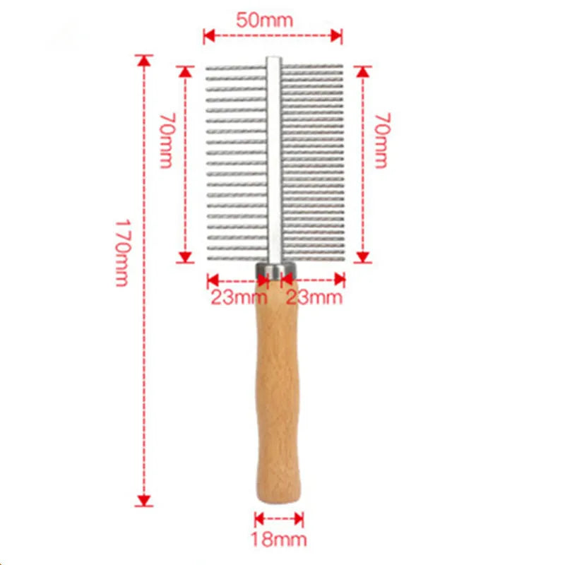 Cat Comb Stainless Steel Cat Brush Dog Hair Brush Wood Handle Pet Hair Remover Cats Comb Pet Grooming Cleaning Tools Accessories