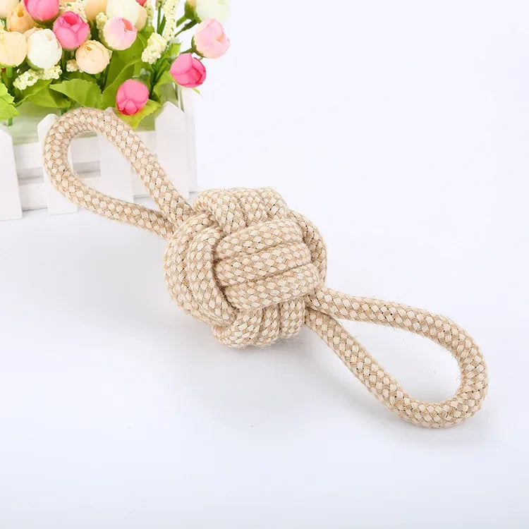 2021Dog Toy Cotton Rope Ball Dog Molars Cotton Rope Pet Interactive Toy Jaw Exerciser Chew Molar Bite Chew Ball Puppy Toys