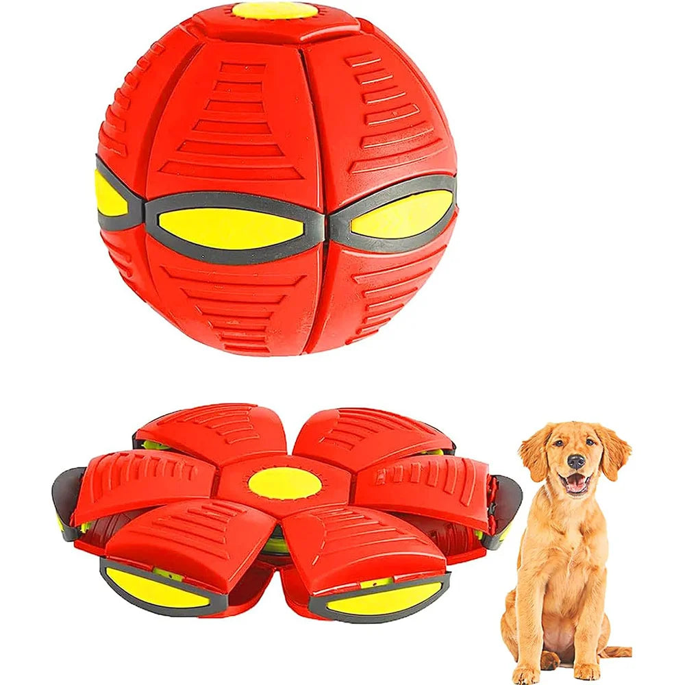 Indestructible Dog Toys Flying Saucer for Aggressive Chewers, Chew-Proof Outdoor Ball, Interactive Training Toy for All Dogs