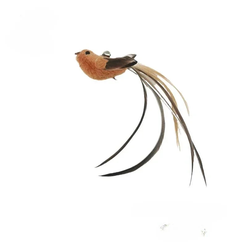Interactive Cat Toy Handfree Cat Stick Playing Kitten Playing Teaser Wand Toy Suction Cup Bird/Feather Cat Wand Pet Supplies
