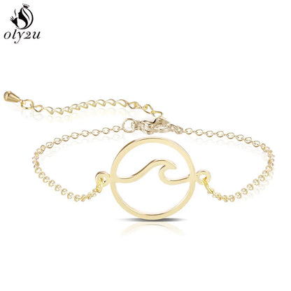 Women Origami Hummingbird Birds Bracelets & Bangles Fashion Round Wave Dog Paw Pendant Bracelet Silver Color pulseira feminina