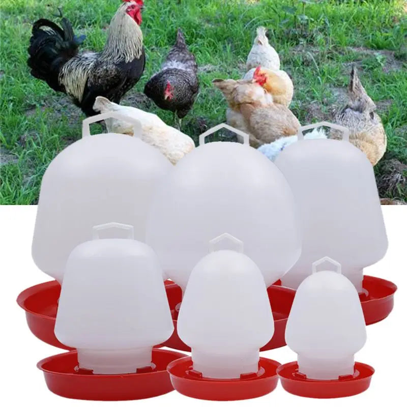Plastic Poultry Drinker Chick Waterer Hanging Chicken Water Feeder Durable Automatic Water Container for Duck Goose