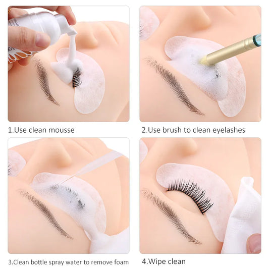 10/20pc Eyelash Cleaning Brush Lash Extension Applicators Shampoo Cleanser Eyebrow Nose Brushes Skin Care Cosmetics Makeup Tools