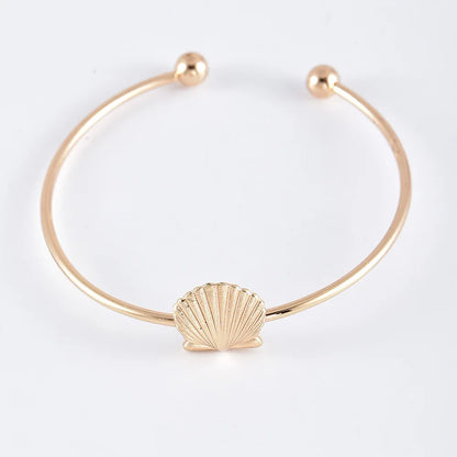 5pcs/lot Bohemian Mixed Golden Shell Starfish Bracelet Women Summer Beach Casual Jewelry Accessories Friendship Gift