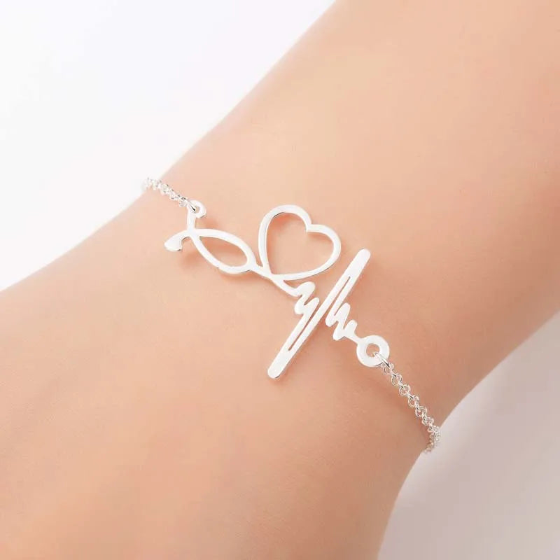 Women Origami Hummingbird Birds Bracelets & Bangles Fashion Round Wave Dog Paw Pendant Bracelet Silver Color pulseira feminina