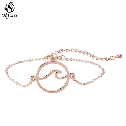 Women Origami Hummingbird Birds Bracelets & Bangles Fashion Round Wave Dog Paw Pendant Bracelet Silver Color pulseira feminina
