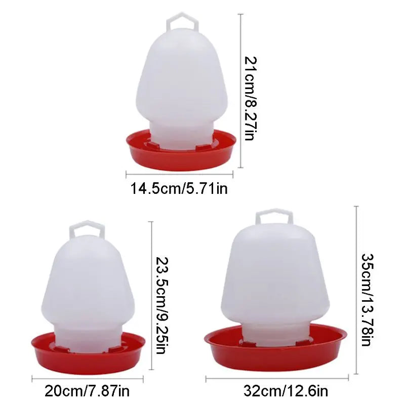 Plastic Poultry Drinker Chick Waterer Hanging Chicken Water Feeder Durable Automatic Water Container for Duck Goose