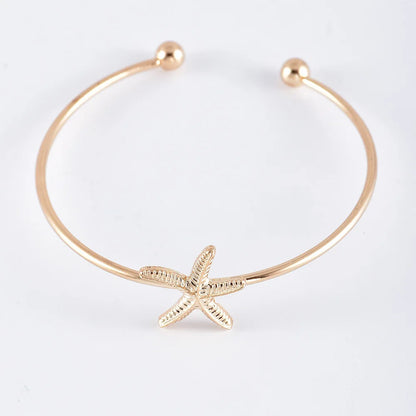 5pcs/lot Bohemian Mixed Golden Shell Starfish Bracelet Women Summer Beach Casual Jewelry Accessories Friendship Gift