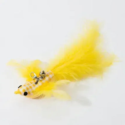 Interactive Cat Toy Handfree Cat Stick Playing Kitten Playing Teaser Wand Toy Suction Cup Bird/Feather Cat Wand Pet Supplies