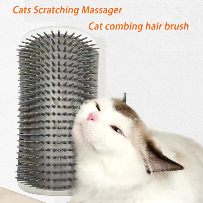 Cat Toy Pet Self Groome Rubbing Massage Brush Kitten Scratcher Massager Cat Scratching Board Pet Self Cleaning Remove Hair Comb