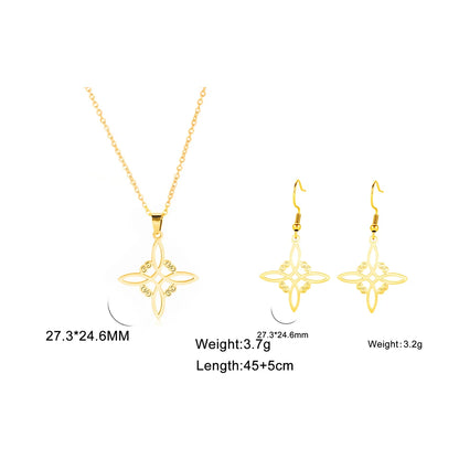 Witch Knot Jewelry Sets for Women Necklace Witchcraft Protection Amulet Bracelet Earring Rings Accessory Set Valentines Day Gift