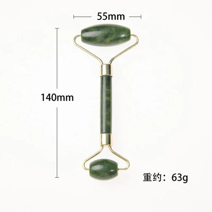 Jade Stone Face Roller Facial Massager Double Rollers