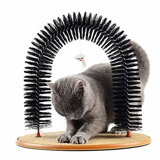 Cat Toy Pet Self Groome Rubbing Massage Brush Kitten Scratcher Massager Cat Scratching Board Pet Self Cleaning Remove Hair Comb