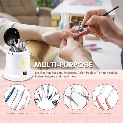 Sterilizer Manicure Equipment Sterilizer Box Pot Nail Art Quartzite Beads High Temperature Glass Ball Tools Nail Art Tools