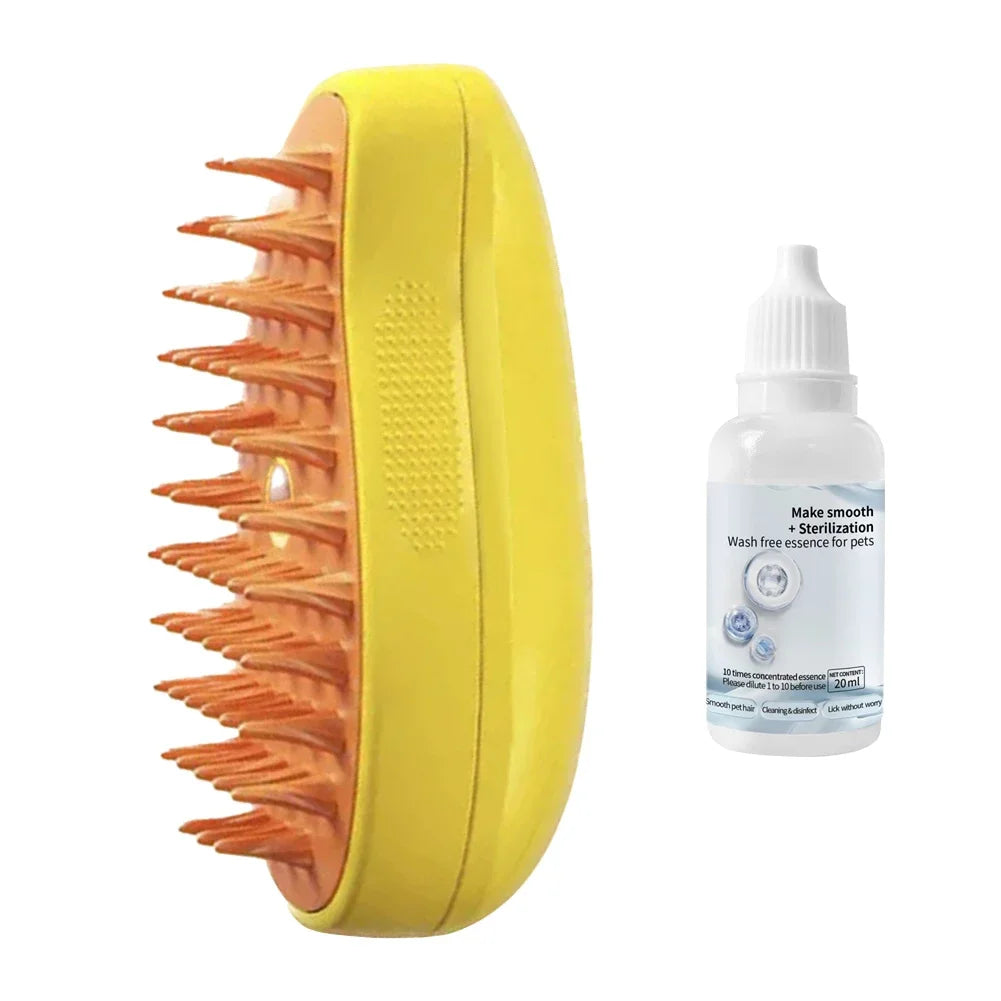 10pcs Cat Steam Brush Wash Free Essence Hair Serum Removing Dirts Mites Animal Grooming Essence Cat Dog Shampoo for Pet Cleaning