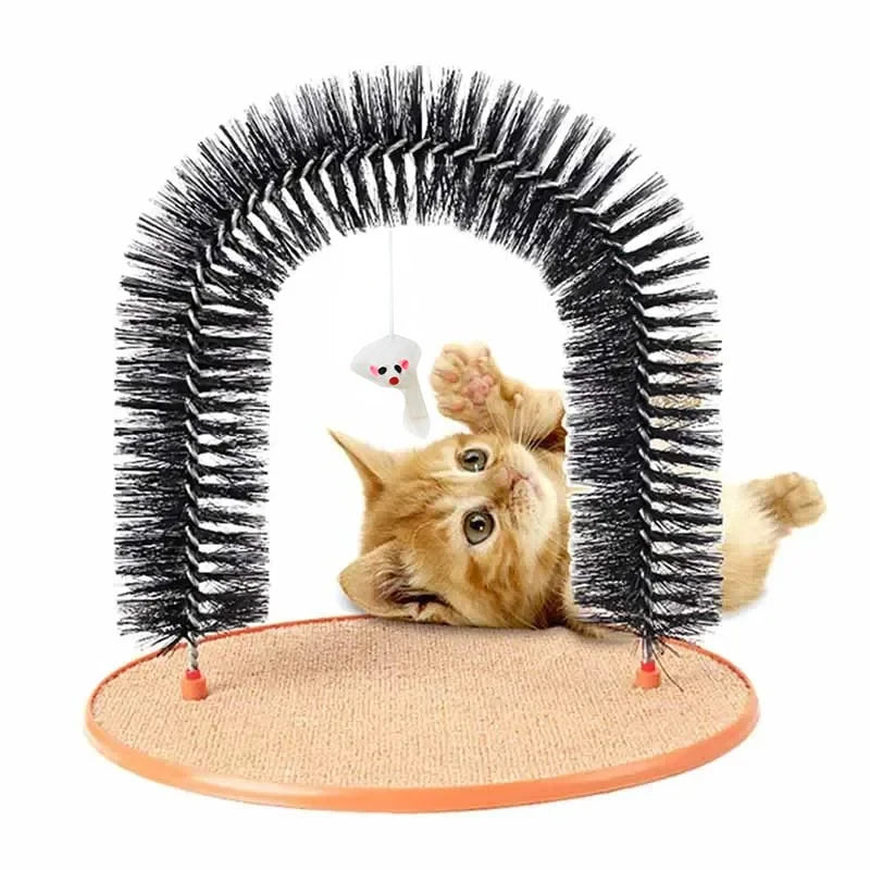 Cat Toy Pet Self Groome Rubbing Massage Brush Kitten Scratcher Massager Cat Scratching Board Pet Self Cleaning Remove Hair Comb