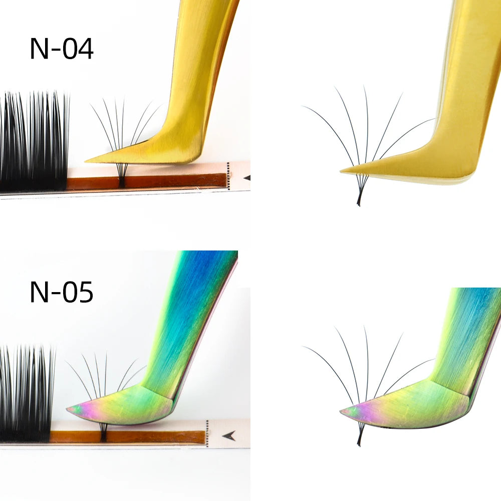NAGARAKU Eyelash Extension Tweezers False Eyelashes Makeup Stainless Steel Professional Volume Tweezer 3D Accurate Pincet