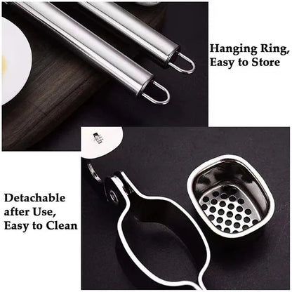 Professional Kitchen Stainless Steel Garlic Press Mincer