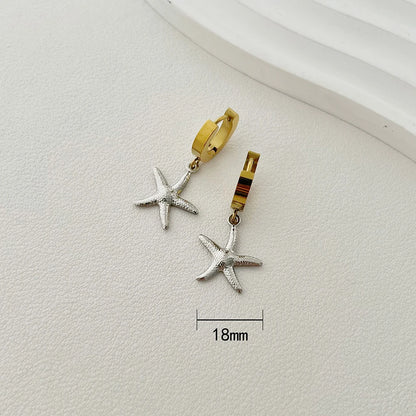 ALTERA New Bohemia Handmade Stainless Steel Necklace Earrings Bracelet Shell Starfish Charm Waterproof Jewelry Set Summer Beach