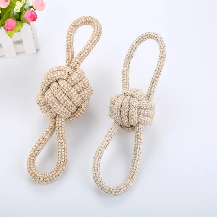 2021Dog Toy Cotton Rope Ball Dog Molars Cotton Rope Pet Interactive Toy Jaw Exerciser Chew Molar Bite Chew Ball Puppy Toys