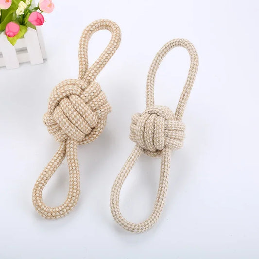 2021Dog Toy Cotton Rope Ball Dog Molars Cotton Rope Pet Interactive Toy Jaw Exerciser Chew Molar Bite Chew Ball Puppy Toys