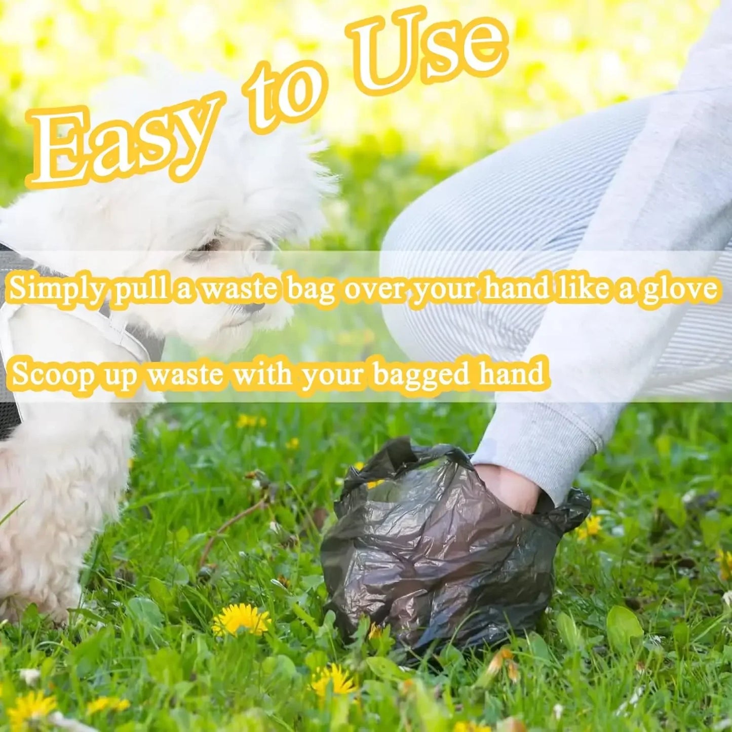 Dog Cat Poop Bags100Pcs Black Pet Small Waste Bags with Handle Small Plastic Garbage Bags for Pet Poop Desktop Litter Car