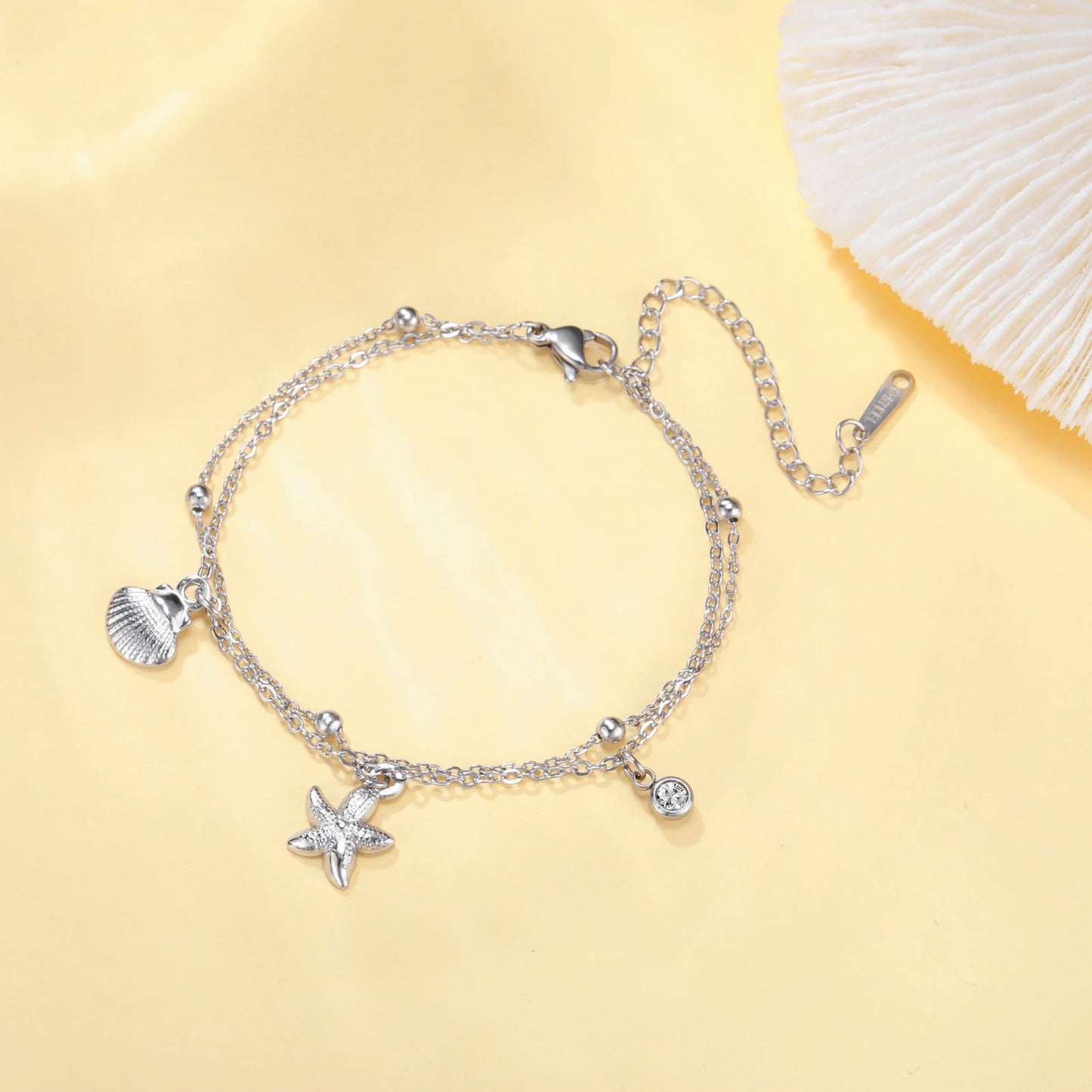 Cazador Starfish Seashell Charms Women's Bracelet Stainless Steel Summer Beach Jewelry Hand Bracelet Gift Trend 2025 Wholesale
