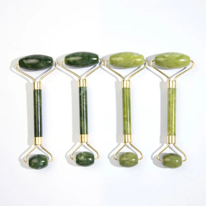 Jade Stone Face Roller Facial Massager Double Rollers