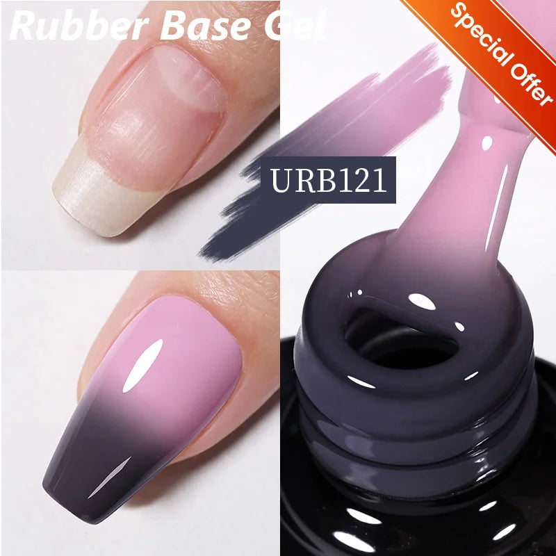 UR SUGAR 7ml Nude Crystal Rubber Base Gel Natural Color Semi Permanent Soak off UV LED Gel Nail Art Varnish