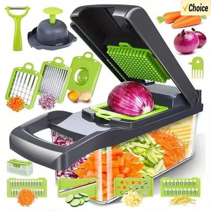 Kitchen vegetable slicer, shredded potato slicer, slicing machine, large capacity multifunctional vegetable slicer