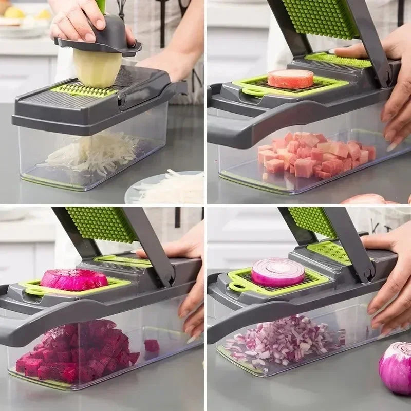 Kitchen vegetable slicer, shredded potato slicer, slicing machine, large capacity multifunctional vegetable slicer