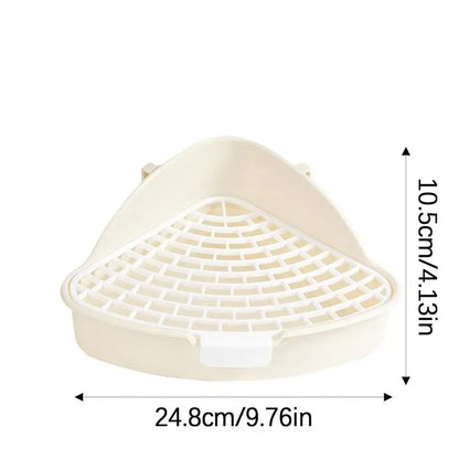 Triangle Animal Pet Cat Rat Rabbit Pee Potty Trainer Litter Tray Toilet Corner For Small Pet Guinea Pig Toilet Litter Box