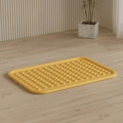 Semi-Enclosed Cat Litter Box High Sides Anti-Splash Thickened Large Capacity Litter Tray with Scoop for Multi-Cat Household