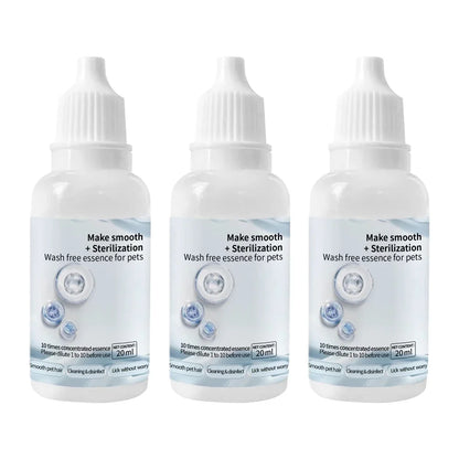 10pcs Cat Steam Brush Wash Free Essence Hair Serum Removing Dirts Mites Animal Grooming Essence Cat Dog Shampoo for Pet Cleaning