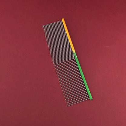 19cm Pet Rainbow Comb Dog Cat Grooming Comb Stainless Steel Pet Comb Dense Teeth Cleaning Brush Hair Removal Pet Supplies