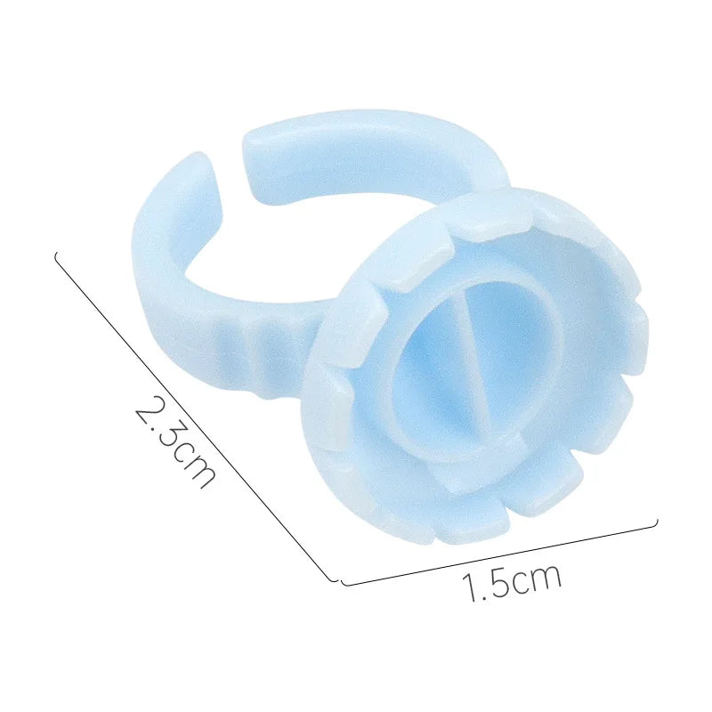 AILEISHI Wholesale 100Pcs/Bag Disposable Eyelash Extension Glue Ring Cup Tattoo Pigment Holder Container Lash Tools Supplier