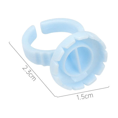 AILEISHI Wholesale 100Pcs/Bag Disposable Eyelash Extension Glue Ring Cup Tattoo Pigment Holder Container Lash Tools Supplier