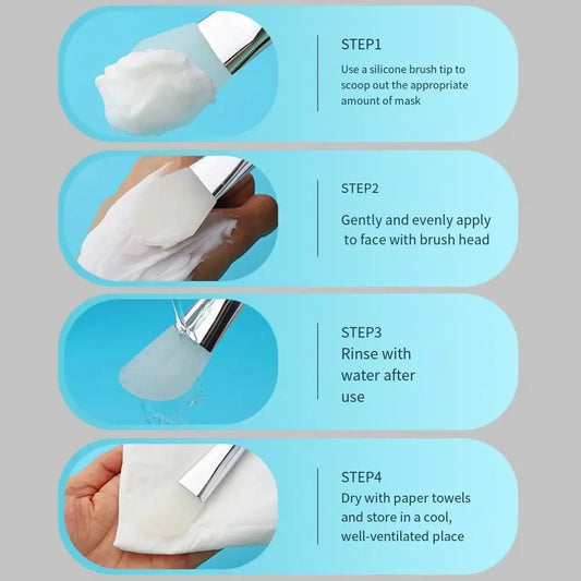 7Pcs DIY Silicone Mask Brush Set Soft Makeup Brush Facial Mud Mixing Brush Skin Care Tools Foundation Liquid Tools Home