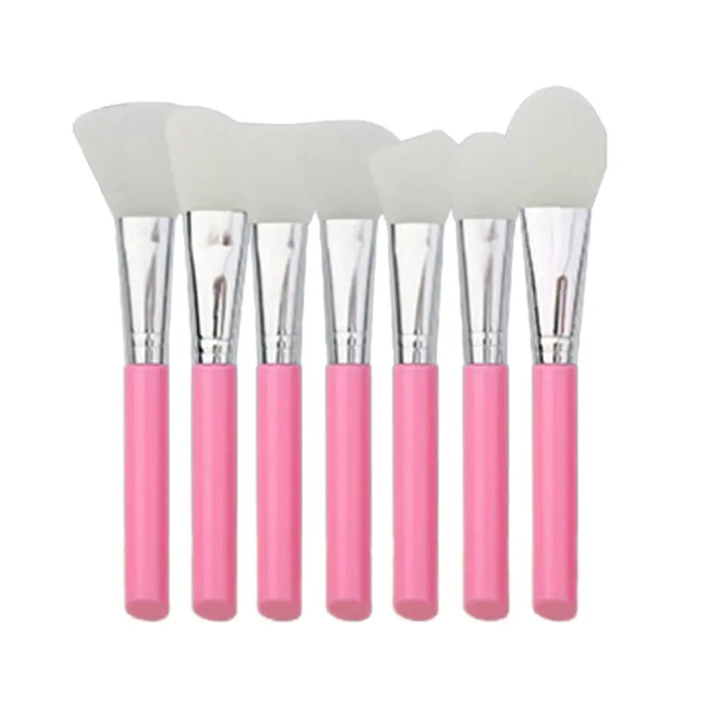7Pcs DIY Silicone Mask Brush Set Soft Makeup Brush Facial Mud Mixing Brush Skin Care Tools Foundation Liquid Tools Home