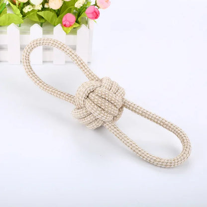 2021Dog Toy Cotton Rope Ball Dog Molars Cotton Rope Pet Interactive Toy Jaw Exerciser Chew Molar Bite Chew Ball Puppy Toys