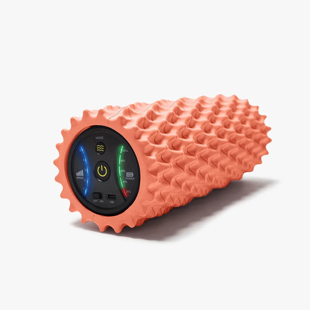 Foam Shaft Electric Foam Roller Yoga Home Gym Vibration Massage 5 Speeds Column Muscle Relax Deep Tissue Usb Rechargeable