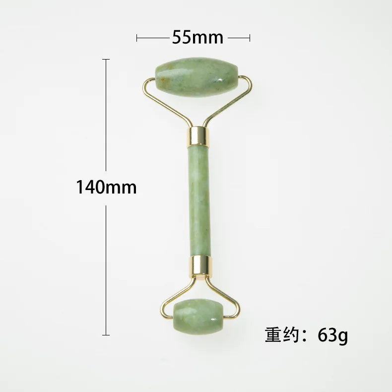 Jade Stone Face Roller Facial Massager Double Rollers