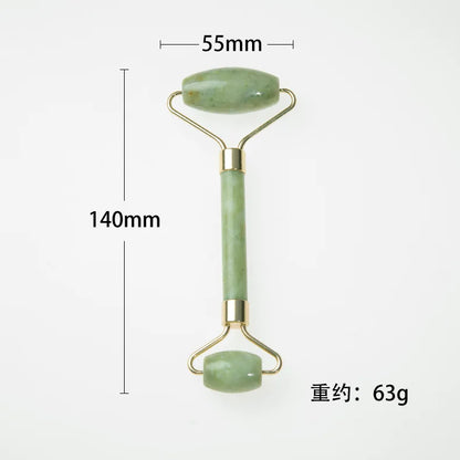 Jade Stone Face Roller Facial Massager Double Rollers