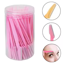 30Pcs/Bottle Eyebrow Razors With Container Facial Eye Brow Trimmer In Case Hair Removal Shaver Safe Blades Trimming Tools